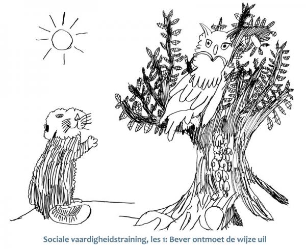 Bever ontmoet uil, sociale vaardigheidstraining